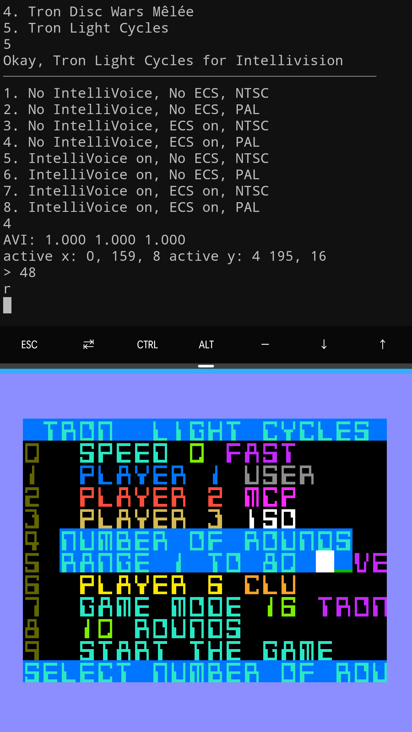 Intellivision Development Environment on Android Phone